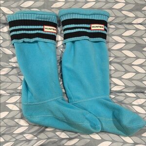 Hunter Blue Fleece Boot Socks